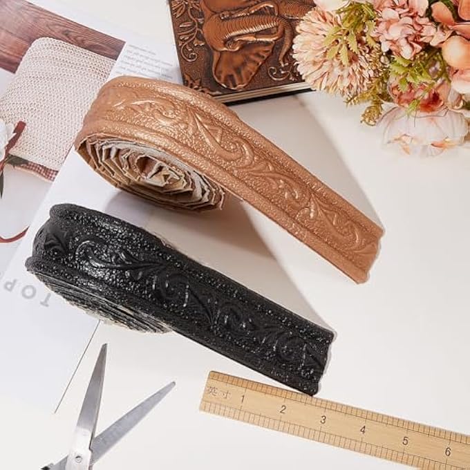 2PCS 2 COLORS WALL MOLDING TRIM CROWN BLACK BROWN PEEL AND STICK SELF ADHESIVE FLEXIBLE WALL EDGING LINES PVC FOAM 3D WATERPROOF WALLPAPER BORDER SKIRTING STICKERS DIY DECOR HOME OFFICE HOTEL - Image 2