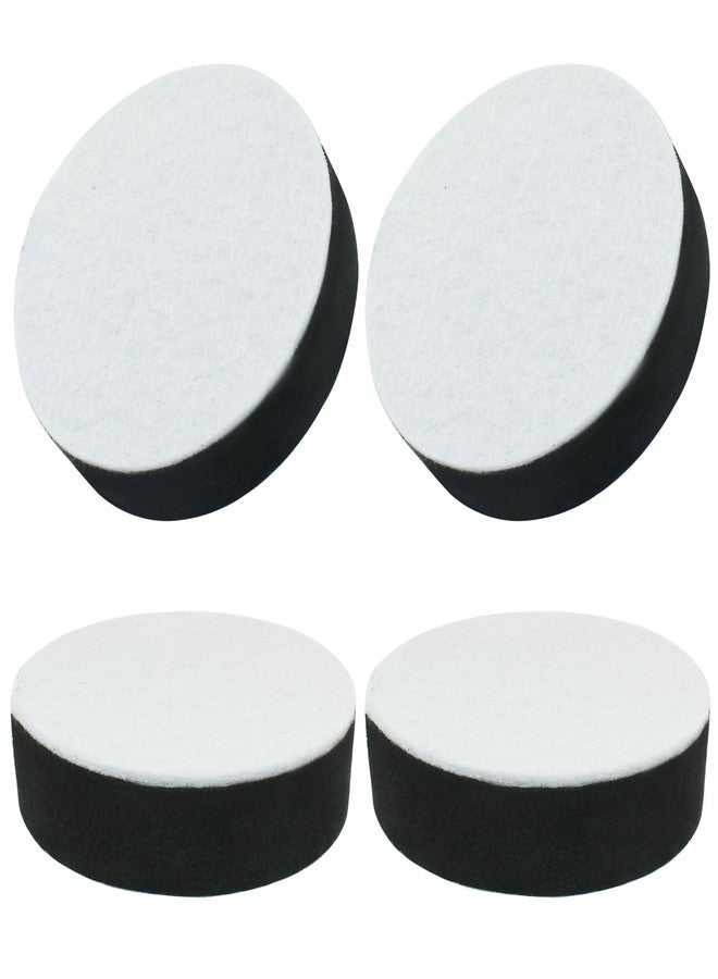 LifCratms 4 Pcs Round Furniture Bed Risers, Self-Adhesive Sofa Tables Risers Adds 1/2" Height with Felt Pad (Black, 2.56" Width) - Image 1