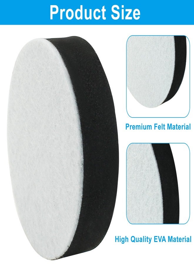 LifCratms 4 Pcs Round Furniture Bed Risers, Self-Adhesive Sofa Tables Risers Adds 1/2" Height with Felt Pad (Black, 2.56" Width) - Image 4