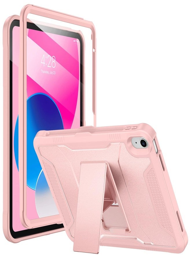 Soke Case for iPad 10th Generation 10.9-inch 2022, with Built-in Screen Protector and Kickstand, Rugged Full Body Protective Cover for New Apple iPad 10.9 Inch - Pink Sand - Image 1