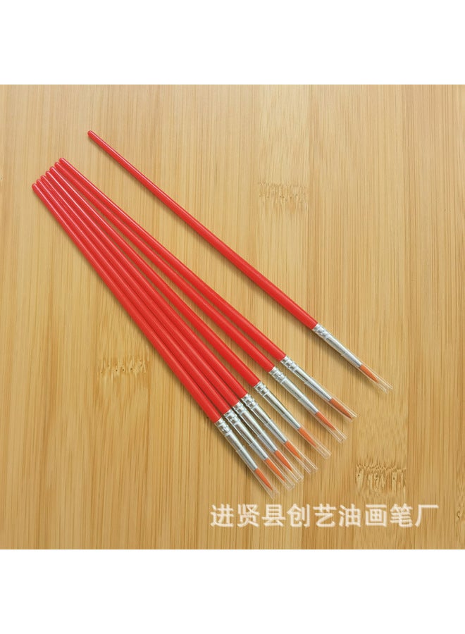 Chuangyi Acrylic Paint Pen Plastic Rod Digital Oil Painting Brush Flat Head Brush Gouline Brush Vinyl Doll Plaster Nylon Pen - Image 1
