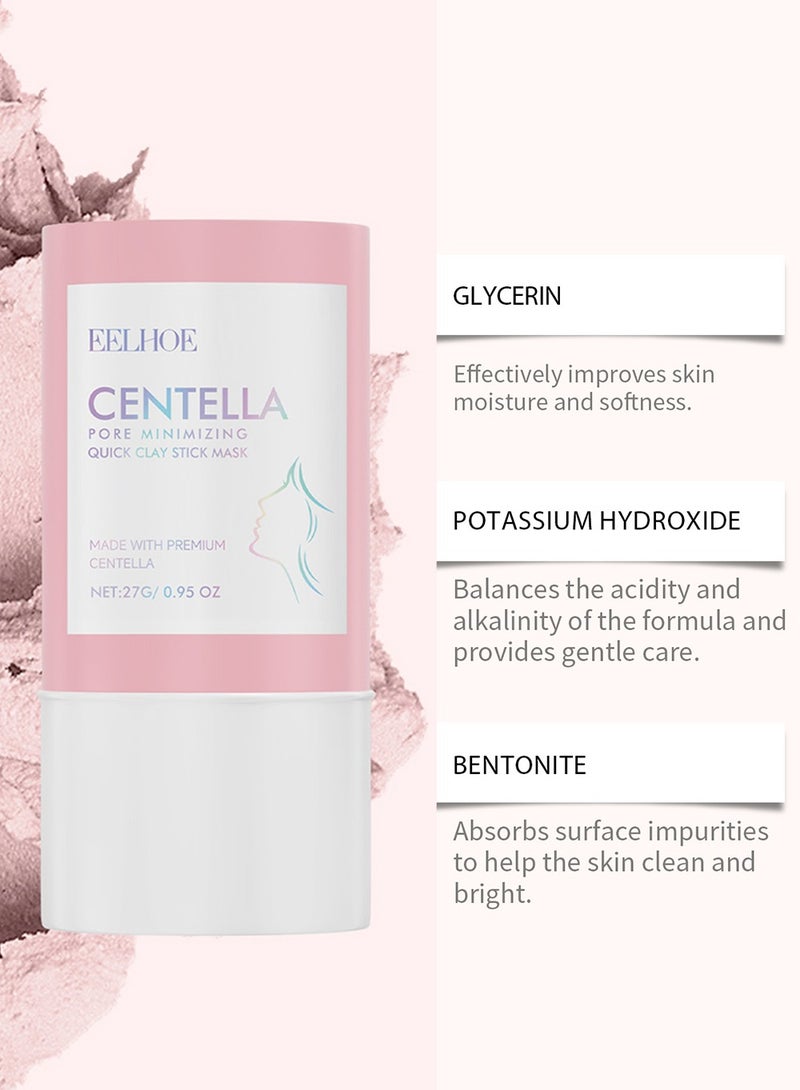 EELHOE Centella Poremizing Clay Stick Mask ,Improves Facial Skin, Deep Pores Opener With Gentle Soothing Skin Effect, Blackhead Control,Both Men and Women Skin Types - Image 3