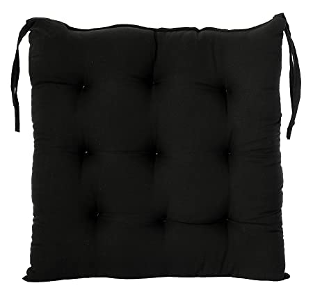 HANUMANT Microfiber Chair Cushion Seat Pad with Ties Use for Home Chair Bookstore Library Cafe Car Office 40X40cm 40CM40CM Black 4 - Image 2