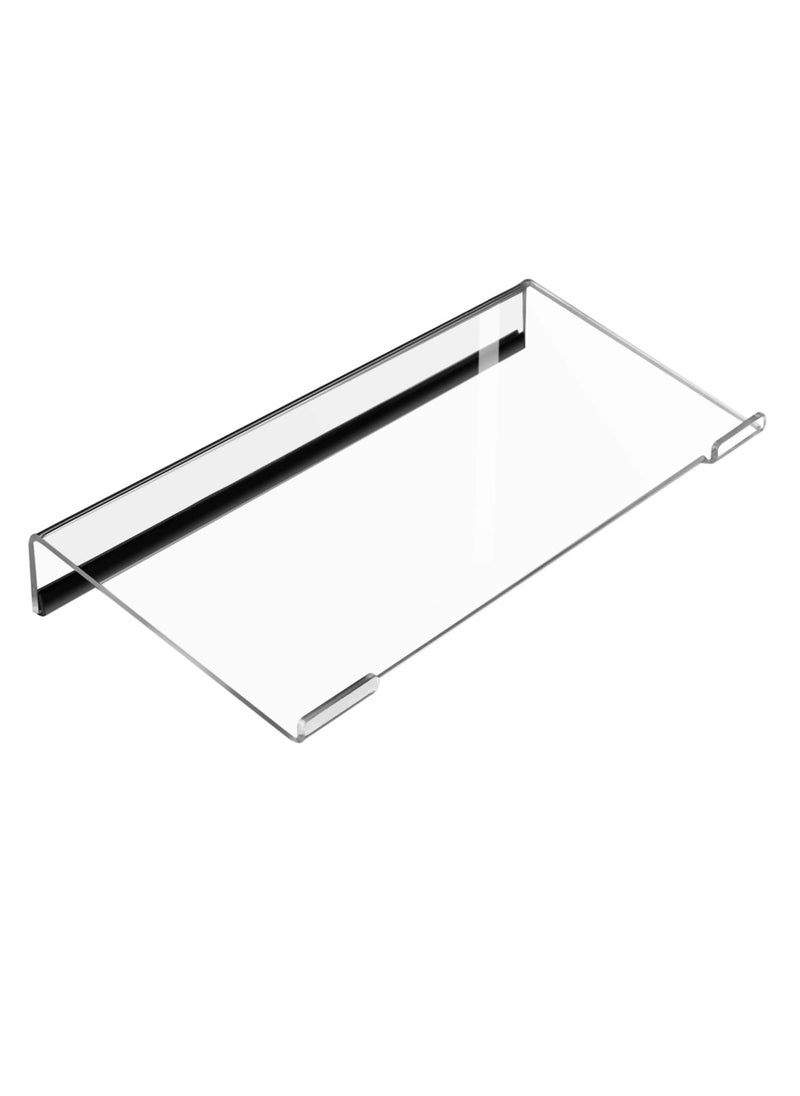 Small Computer Keyboard Stand, 11.8 x 5.1 Inch Keyboard Tray for 78 Keys Keyboard, Acrylic Keyboard Riser Lift for Desk, keyboard Holder for Mini Computer Keyboard  for Apple Magic Keyboard (Clear) - Image 1
