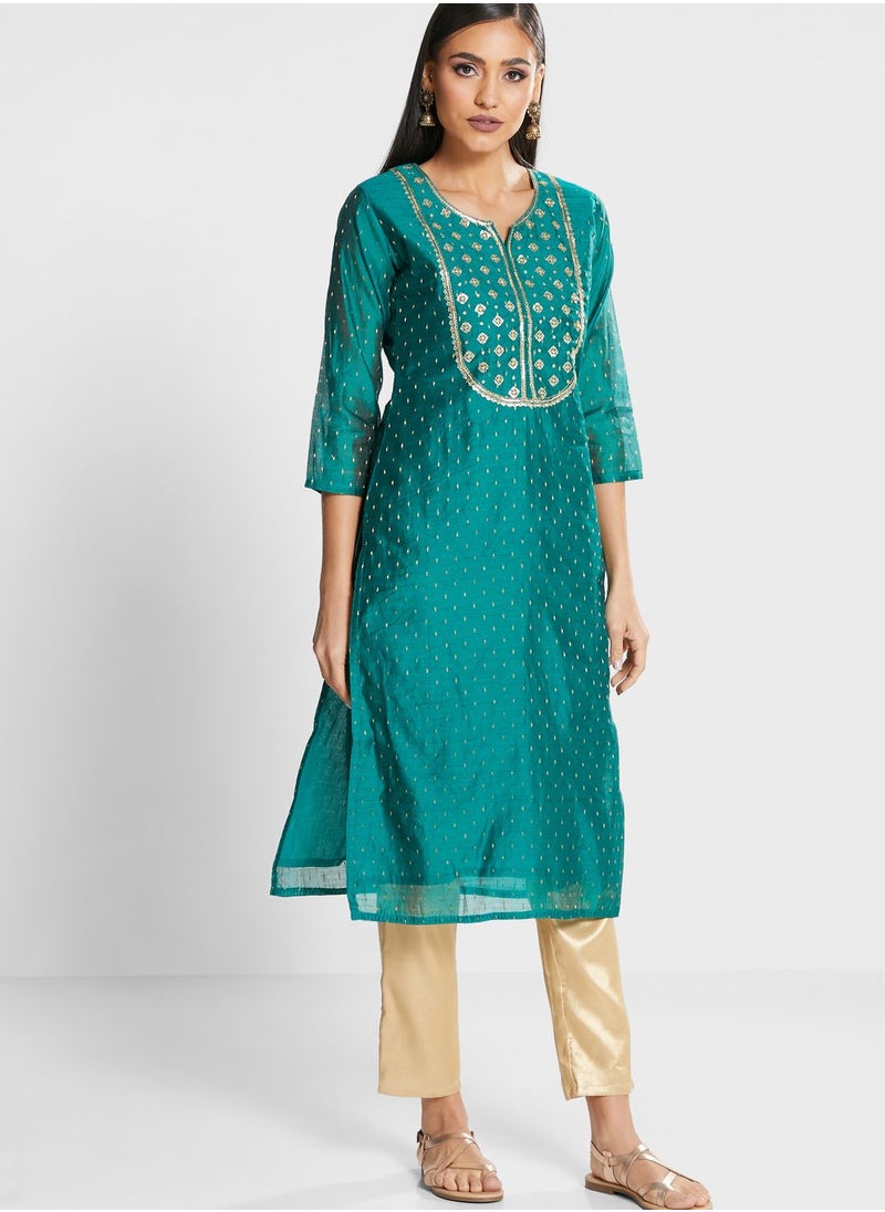 kolaba - Sequin Detail Embellished Kurti - Image 1
