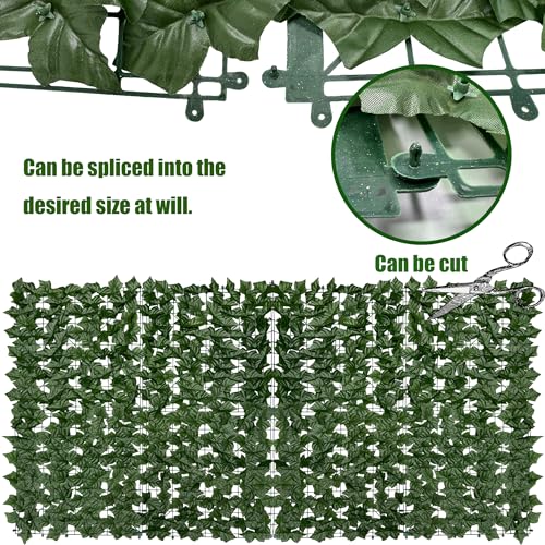 DOPGIB Artificial Ivy Privacy Fence Screen: 140"x 40"(39.2 SQFT) UV-Anti Faux Hedge Fence and Fake Ivy Vine Leaf Wall Panels for Indoor&Outdoor Green Backdrop, Garden Greenery Decor - Image 3