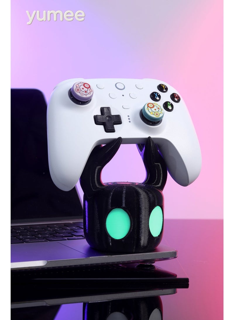 yumee 3D Printed Anime Figure Controller Stand – Minimalist Black Gaming Holder, 12cm PVC Decor Statue - Image 2