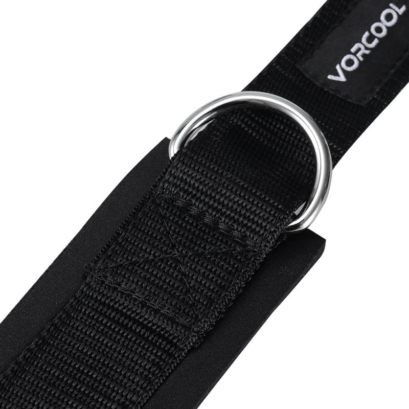 VORCOOL 2PCS Ankle Straps for Cable Machines Weightlifting Gym Workout Fitness Double D-Ring Neoprene Padded Ankle Cuffs for Legs, Abs and Glute Exercises Fits for Men&Women with Carry Bag - Image 3
