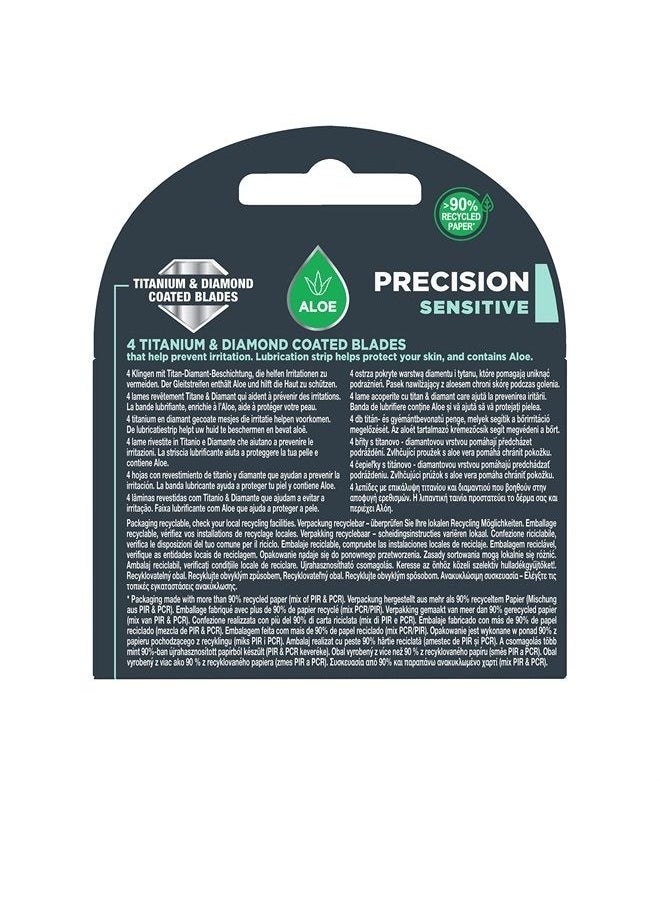 Wilkinson Sword - Quattro Titanium Sensitive Razor Blade, 4 Count - Image 1