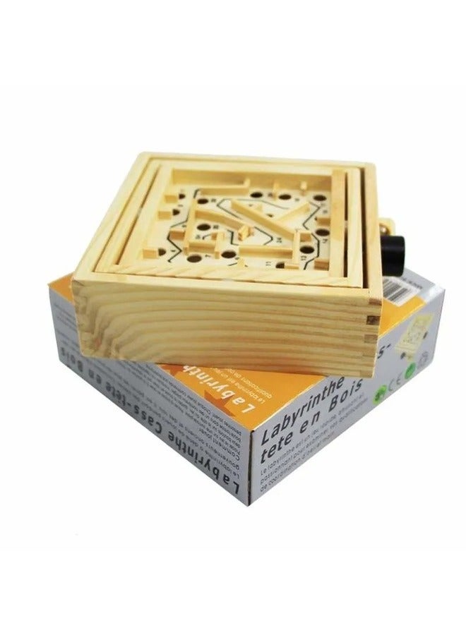 Toy Box Kids 3D Puzzle Wooden Labyrinth Board Toys Ball Maze Games Children Rolling Beads Challenge Balance Montessori Toy - Image 4