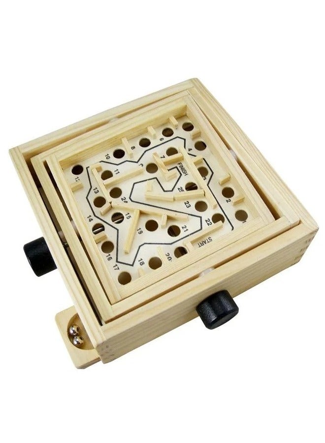 Toy Box Kids 3D Puzzle Wooden Labyrinth Board Toys Ball Maze Games Children Rolling Beads Challenge Balance Montessori Toy - Image 2