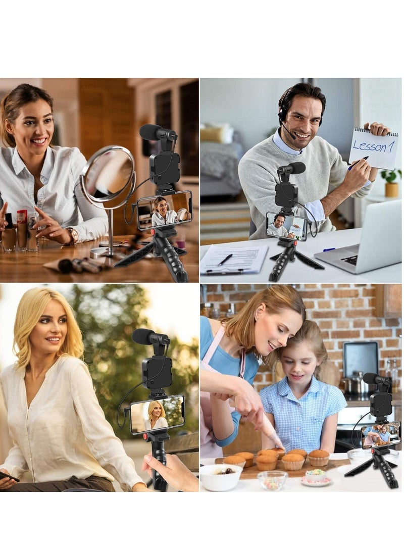 ELTRAZONE smartphone Vlogging Kit for Starter Video Recording, the set with Fill Light + Microphone + Tripod + Phone Clip for YouTube Tiktok Instagram Fitness Yoga - Image 3