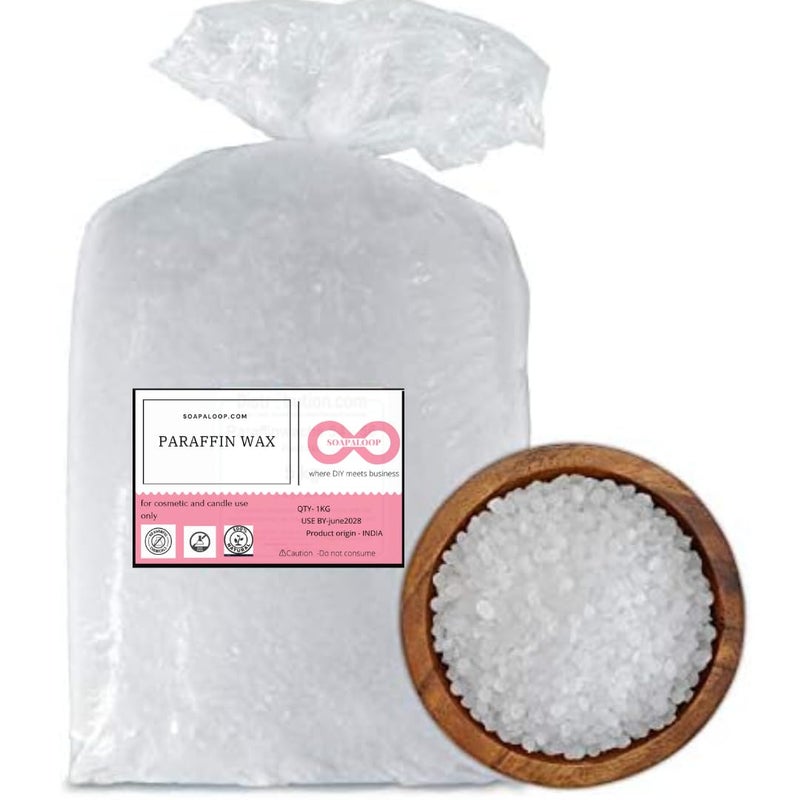 Soapaloop Paraffin Wax for Candle Making,Skincare,Fully Refined Wax, DIY Candle Material, DIY Cosmetics,1Kg - Image 1