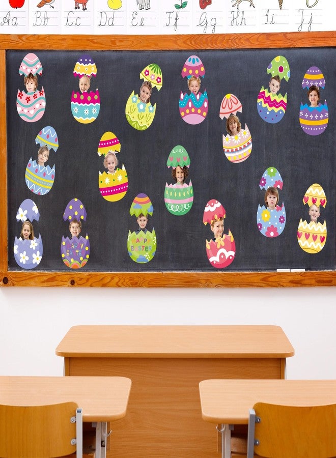 EUVBOKW 48Pcs Easter Egg Cutouts,Classroom Bulletin Board Decorations Eggs Paper Cutting DIY Crafts for Spring Party Classroom Wall Decor - Image 5