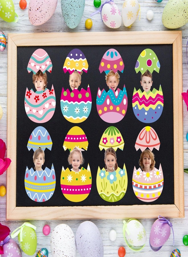 EUVBOKW 48Pcs Easter Egg Cutouts,Classroom Bulletin Board Decorations Eggs Paper Cutting DIY Crafts for Spring Party Classroom Wall Decor - Image 4