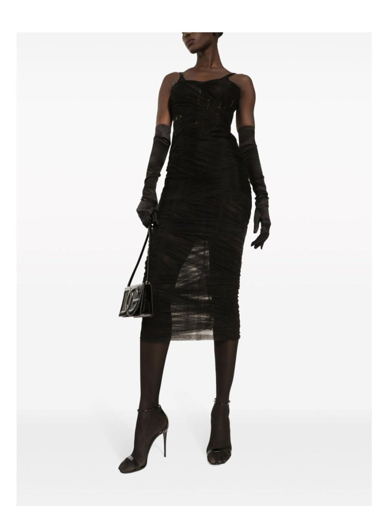 D&G Dolce & Gabbana Black Patent Leather Crossbody Bag - Shiny Finish, Embossed DG Logo, Gold Hardware, Adjustable Strap, Luxury Designer Bag for Formal & Daily Use (Saudi Edition - Image 5