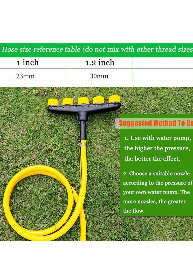 SYOSI Garden Porous Sprayer Atomizer Nozzles Sprinkler Adjustable Water Spray Range Multi-head Water Sprayer Sprinklers with 3 Nozzles(1-1.2 In) Sprayer Pump for Outdoor Lawn  - Image 5