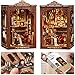 ISSEVE Book Nook Kit DIY Miniature House Kit for Adults Teen Beginners Dollhouse Mini Booknook Kits Tiny House Bookshelf Decoration 3D Wooden Puzzles Crafts Gifts Twilight Library - Image 2