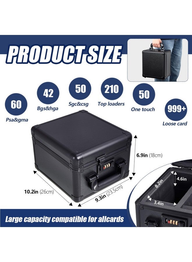 Maitys صندوق تخزين بطاقات مايتيز المصنفة، علبة عرض بطاقات رياضية مقاومة للماء، حقيبة حمل للشرائح - 9 x 10 x 7 بوصة، 2 فتحة - Image 2