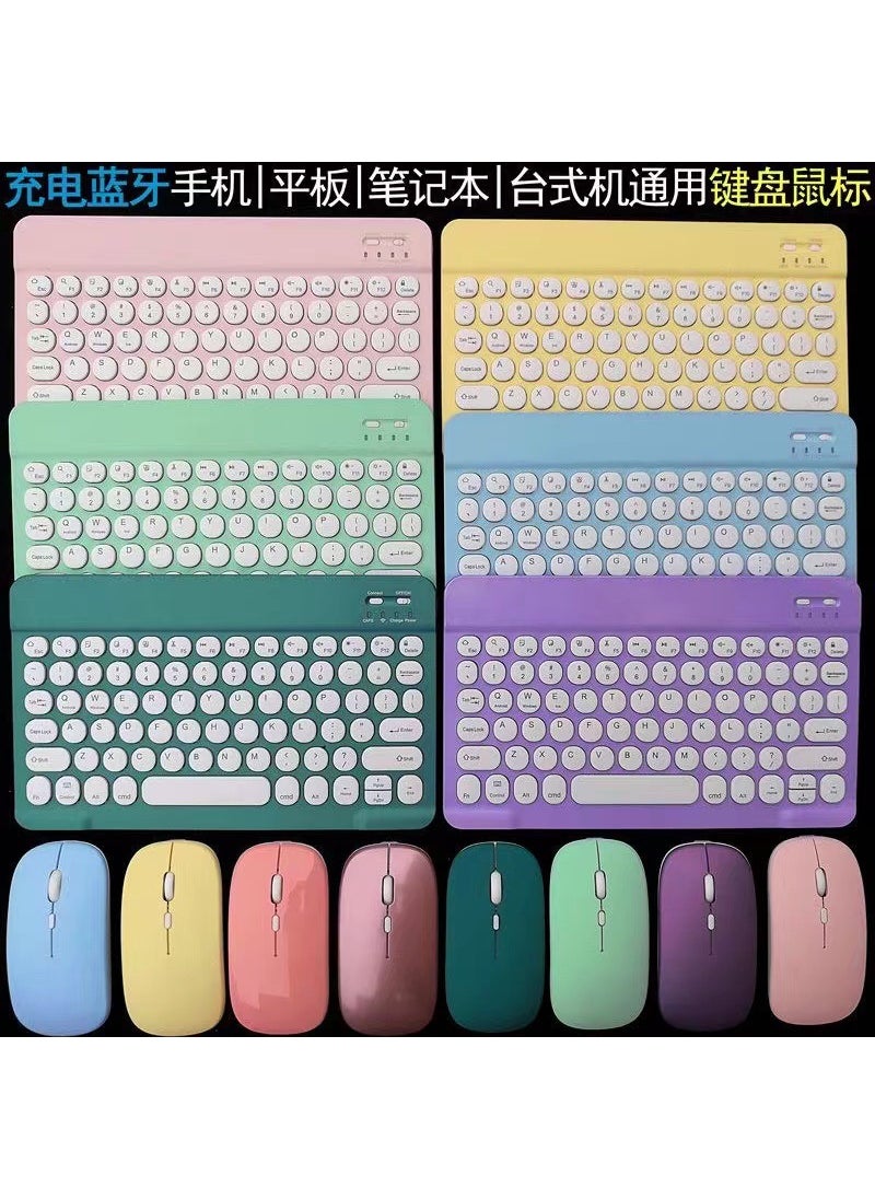 Generic - For Lenovo M10 FHD REL TB-X605FC Spanish Bluetooth keyboard case TB-X605LCProtective Cover + round cap Keyboard + Mouse Protective Cover + round cap Keyboard + Mouse - Image 1