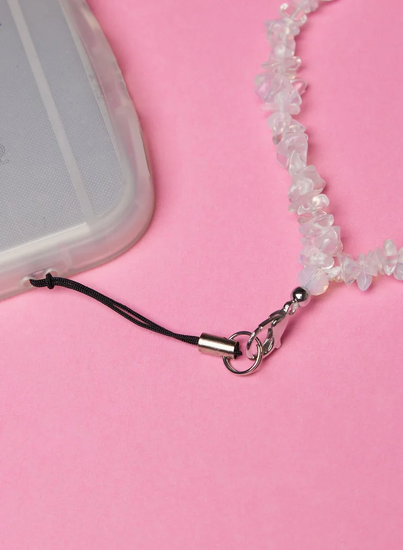 COCONUT LANE Moonstone Crystal Phone Strap