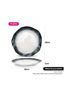 Fissman Dinner Plate 30cm Galactica , Porcelain Plate For Serving, Main Courses And Meals, Microwave, Oven, and Dishwasher Safe, Scratch Resistant, Kitchen Tableware  - Image 2