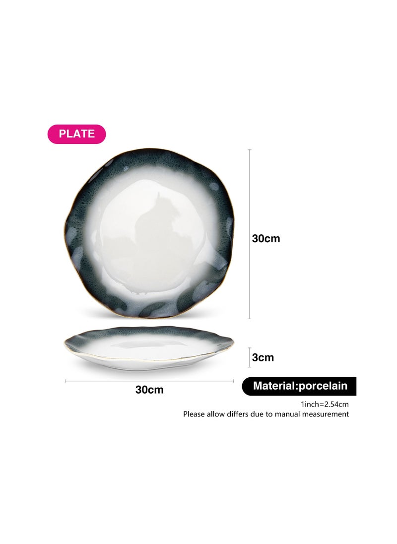 Fissman Dinner Plate 30cm Galactica , Porcelain Plate For Serving, Main Courses And Meals, Microwave, Oven, and Dishwasher Safe, Scratch Resistant, Kitchen Tableware  - Image 2