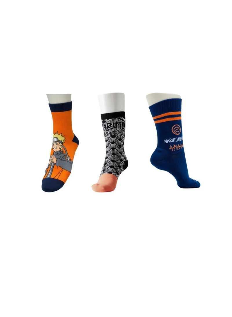 Naruto 3 PAIRS | NARUTO ANKLET SOCKS 78% COTTON| 18% POLYESTER | 4% ELASTANE