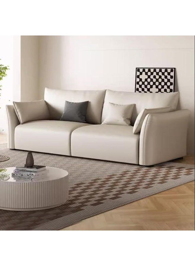 Poppins HOME Concealed Support Standard Sofa with Flared Arm - Modern Off-White - Image 2