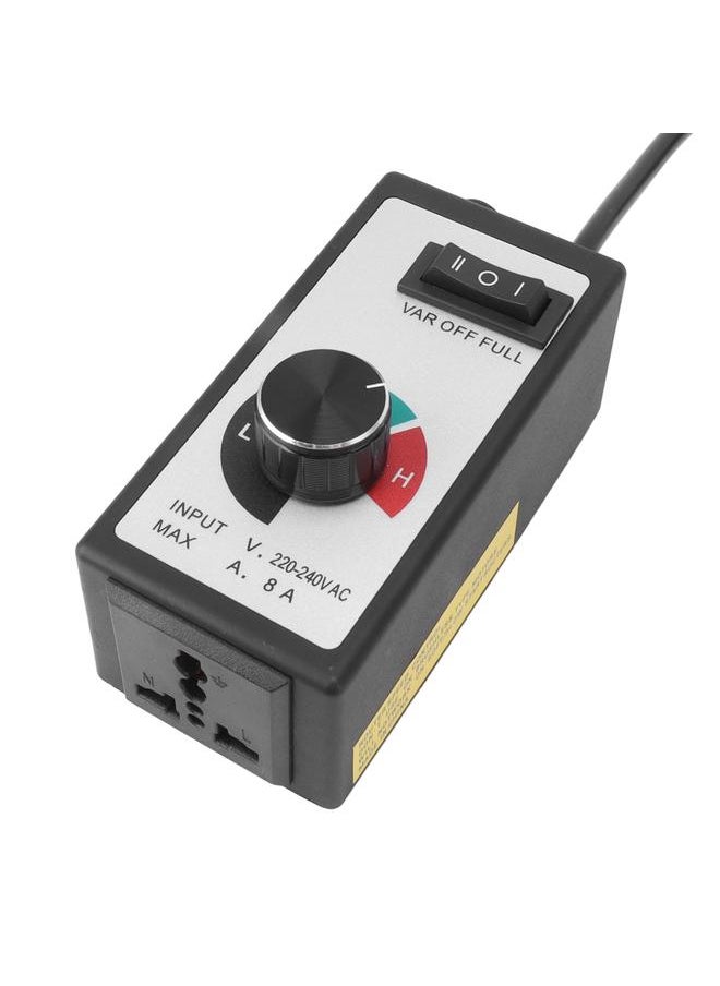 Thoraya - Fan Speed Controller Plastic Vent Blower Speed Adjuster 1500W Exhaust Fan Speed Controller Replacement for Home Industry EU 220-240V - Image 1