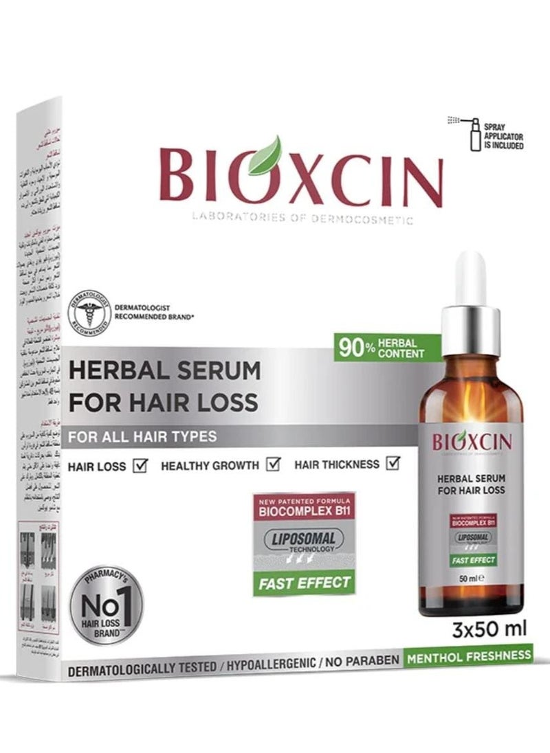 BIOXCIN - Herbal Extracts Serum for Hair Loss 3*50ml - Image 1