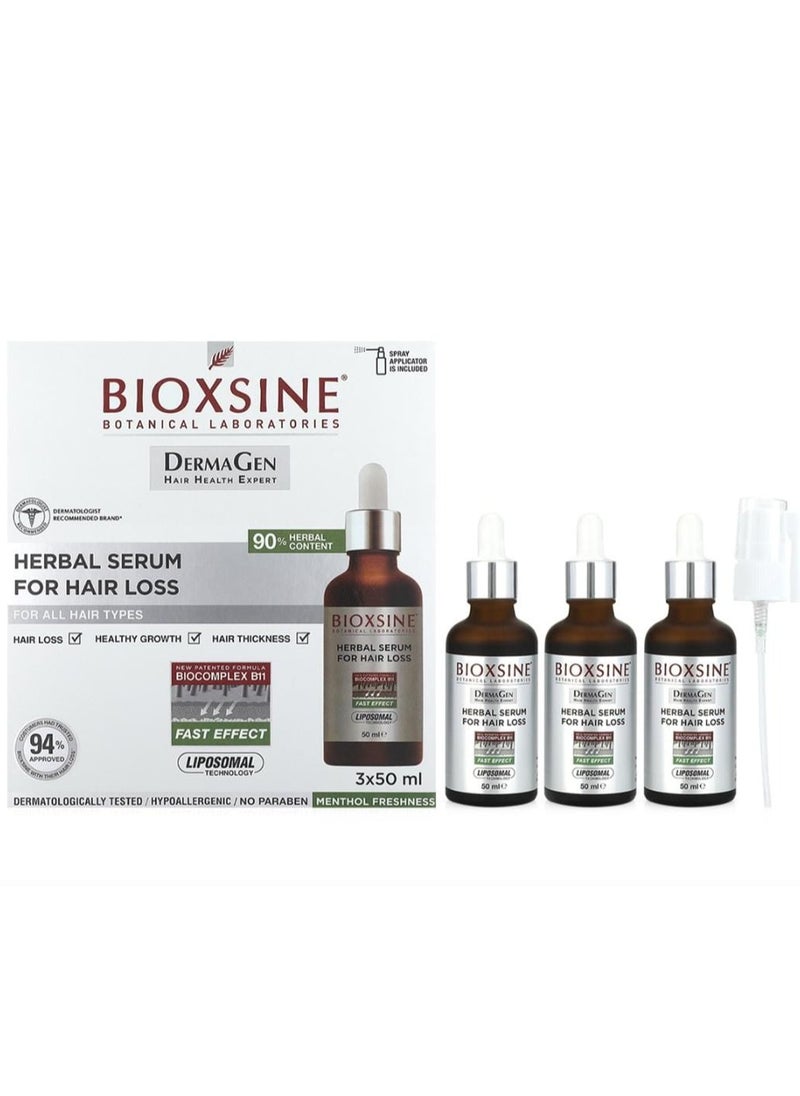 BIOXCIN - Herbal Extracts Serum for Hair Loss 3*50ml - Image 1