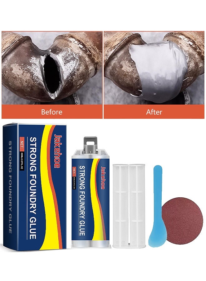 Jakehoe Strong Foundry Glue, Strong Foundry Glue For Metal, Metal Repair Glue, Strong Foundry Glue Plastic, Metal Glue Heary Duty Weld, Strong Metal Casting Welding Glue, Enhanced Casting Glue, 85ML - Image 1