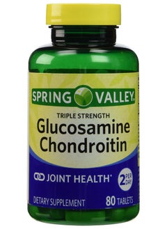 SPRING VALLEY Glucosamine Chondroitin Triple Strength 80 Tablets  - Image 1