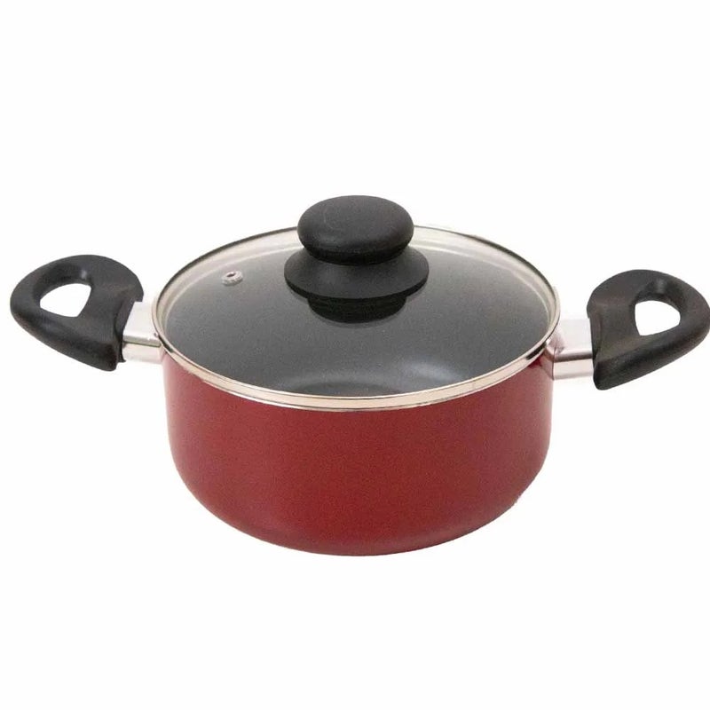 Beefit Non Stick Casserole With Glass Lid - 18cm Non Stick Coating For Easy Cooking, And Cleaning, Cool Touch Handles