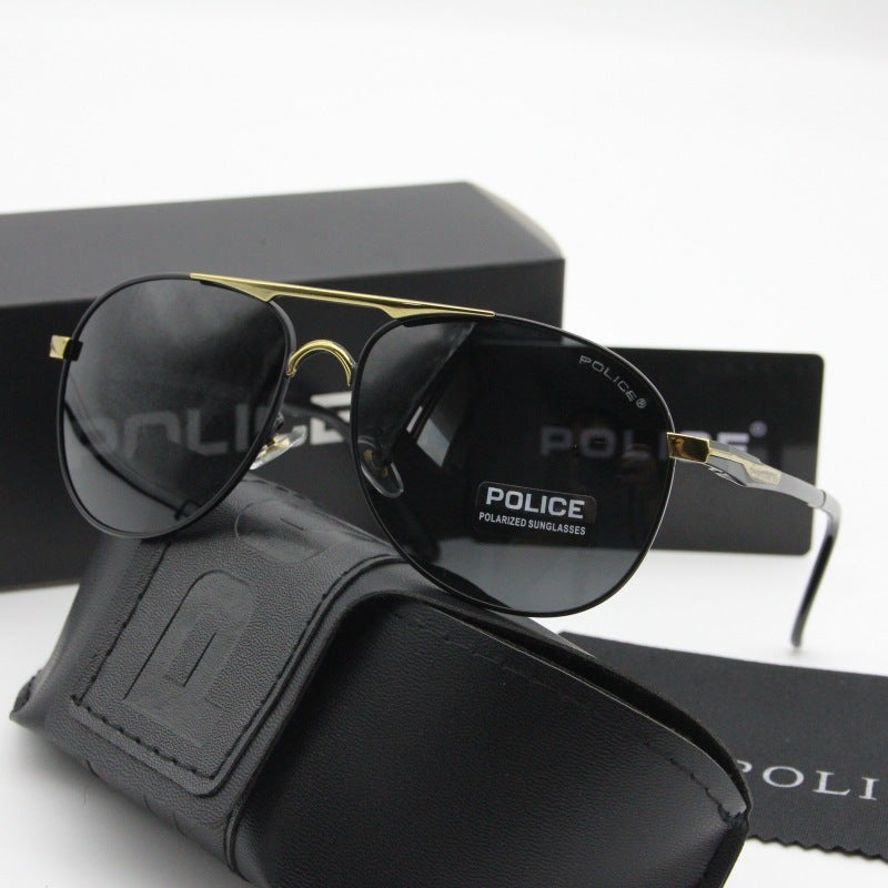POLICE Fashion Polarized Sunglasses for Men Driving with UV 400 Protection Sun Glasses Black Gold - Image 1