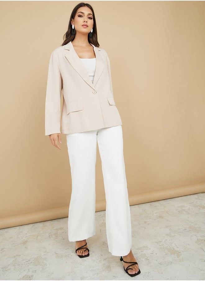 Styli - High Rise Tailored Wide Leg Pants - Image 1