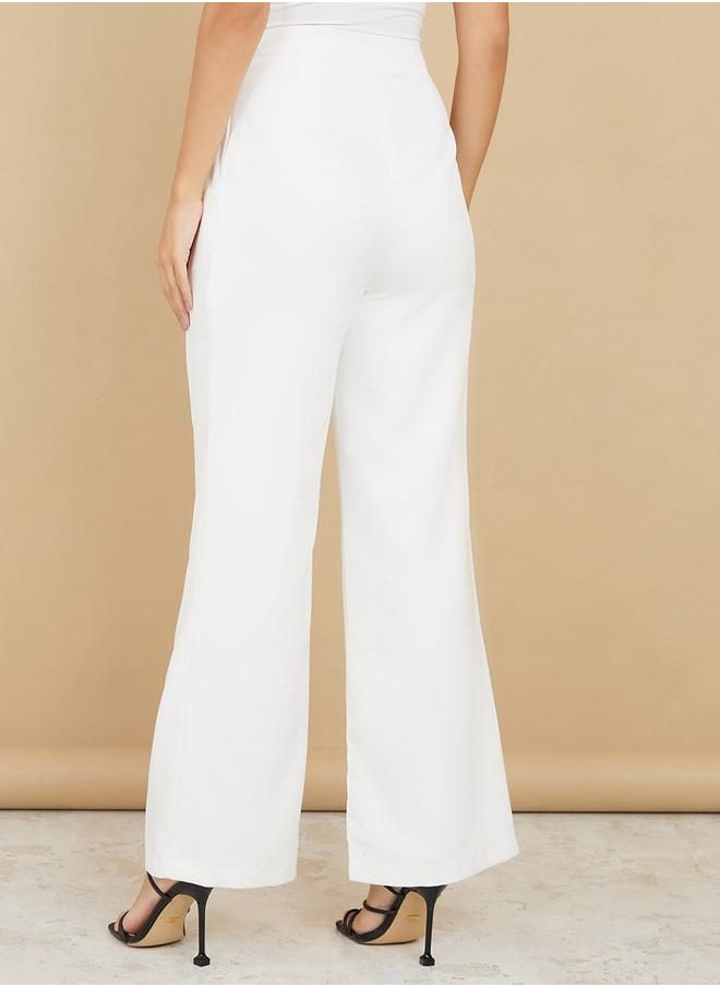Styli - High Rise Tailored Wide Leg Pants - Image 1