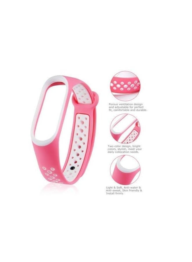 Tentech Smart Watch Band for Xiaomi Mi Band 5/6/7 Silicone Sport Strap Breathable Replacement Wristbands for Xiaomi Mi Band M5/M6/M7 Watch Accessories - Pink & white - pzsku/ZD766CEBC1CAC995A59F3Z/45/_/1714486331/1b756057-9ea9-47ee-ba5e-7c20d73e5cb8