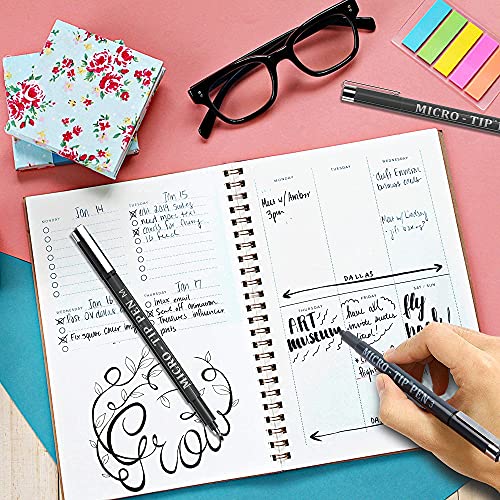 Vanstek 16 Pack Hand Lettering Pens, Calligraphy Pens Markers, Black Ink for Beginners Writing, Lettering, Journaling, Art Drawing, Signature, Illustrations and Office School Supplies - Image 4