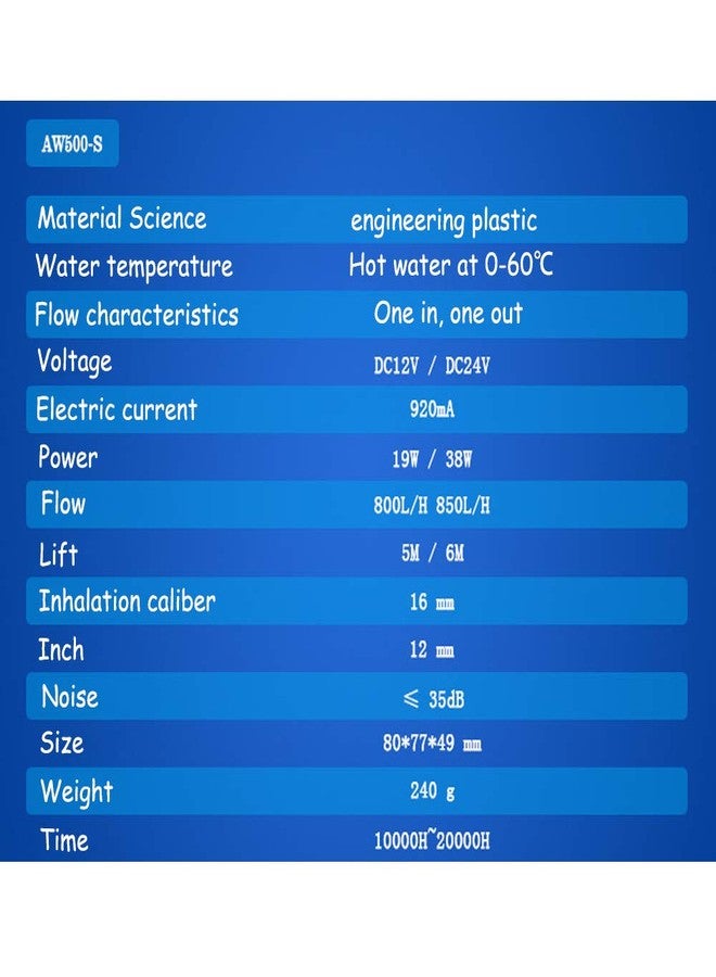 KOOBOOK 1Pcs Ultra Quiet Mini Brushless Motor Submersible Water Pump DC 12V Lift 5M 800L/H Multifunction Threaded Water Pump - Image 2