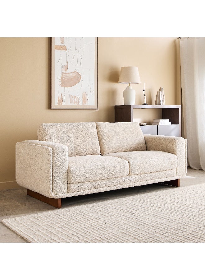 Home Box Haven 3-Seater Fabric Sofa in Beige - Image 1