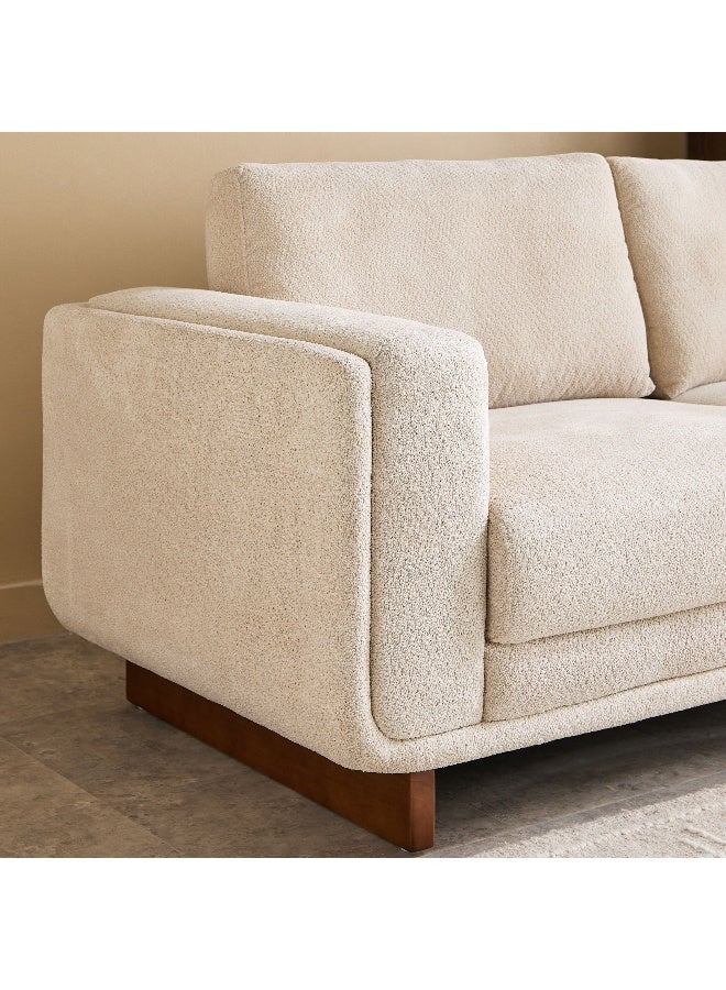 Home Box Haven 3-Seater Fabric Sofa in Beige - Image 5