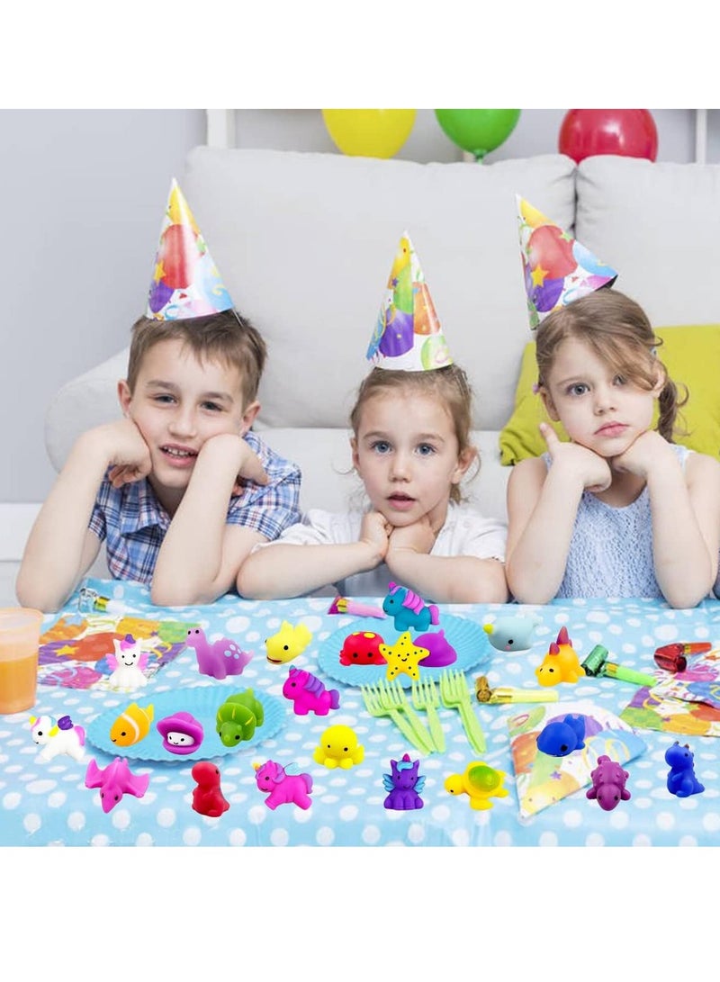 general 36 PCS Mochi Squishy Toys Kawaii Squishies Dinosaur Unicorn Sea Animals Stress Relief Toys for Kids Boys Girls Party Favors Birthday Gifts - Image 3