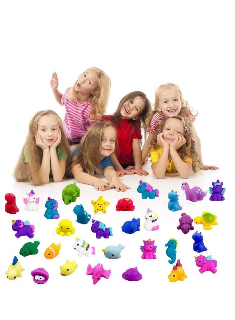 general 36 PCS Mochi Squishy Toys Kawaii Squishies Dinosaur Unicorn Sea Animals Stress Relief Toys for Kids Boys Girls Party Favors Birthday Gifts - Image 5