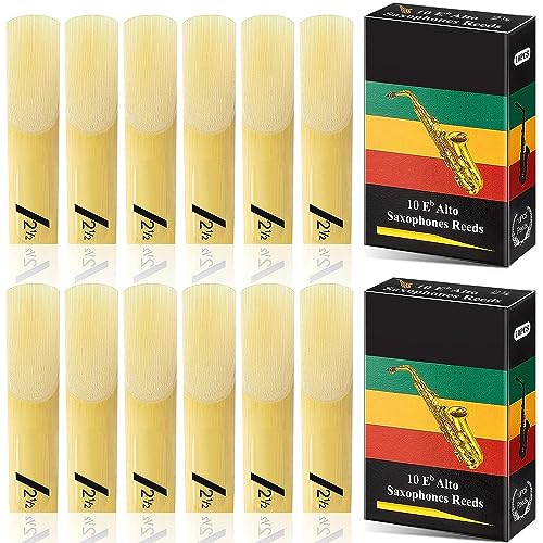 PERLMAN Saxophone Reeds Strength 2.5 Reeds (10pcs) | (Pack of 1) - Image 1