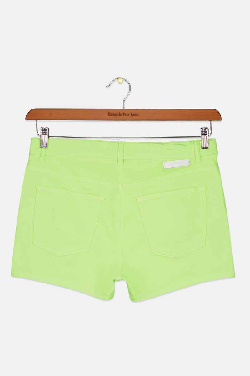 DIESEL Kids Girl Solid Denim Shorts, Lime Green  - Image 2