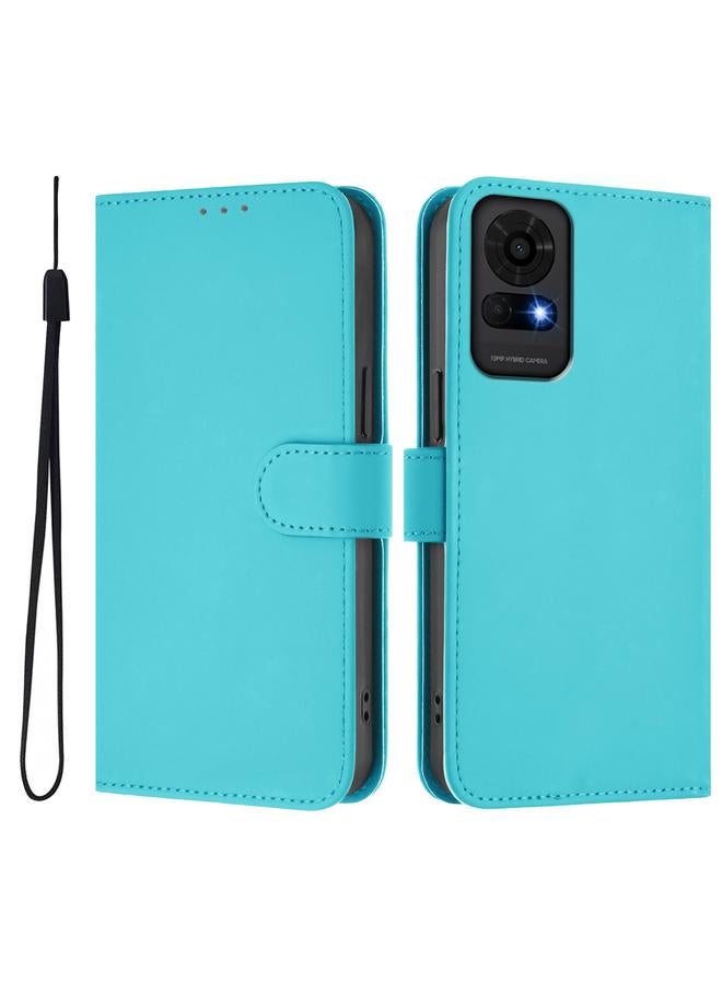 erorex Case For TCL 50 LE Skin Feel Solid Color Leather Phone Case with Lanyard  - Image 2