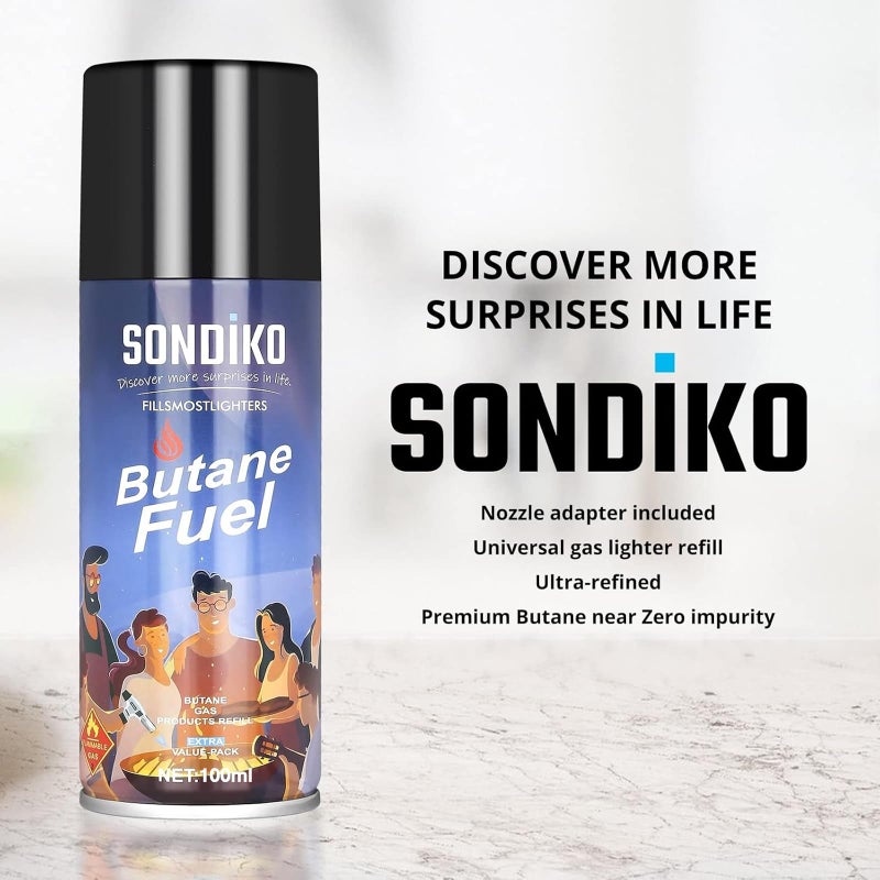 Sondiko Butane Refill  Premium Butane Fuel Canister  Premium Quality Fuel For Jet Flame Lighters And Torches - Image 5