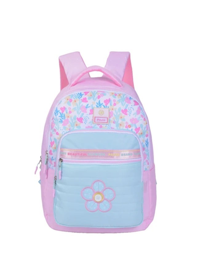 Pause Daisy Patch 19 Inch Floral Backpack - Pink - Image 1